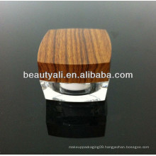 5g 15g 30g 50g 100g Double Wall Acrylic Wooden Cosmetic Jar